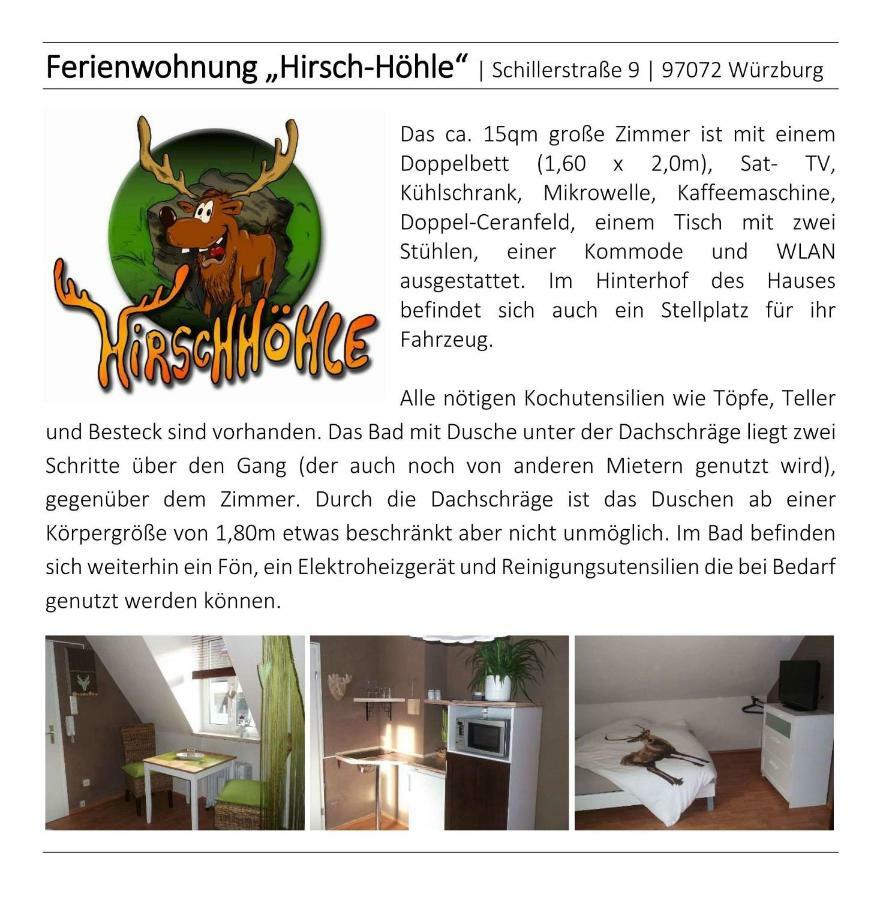 Ferienwohnung HirschHöhle Würzburg Exterior foto